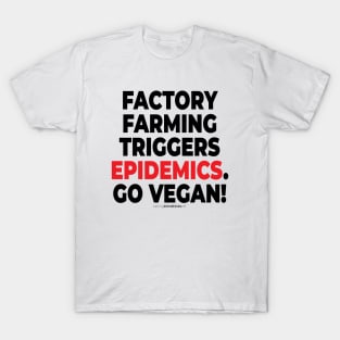 vegan to prevent pandemics like coronavirus / covid-19 (103v2) T-Shirt